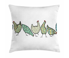 Farm Hen with Ornaments Pillow Cover