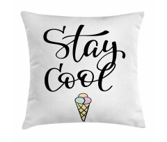 Ice Cream Waffle Cornet Pillow Cover