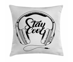 Between Headphones Music Pillow Cover