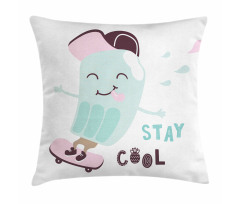 Funny Skateboard Popsicle Pillow Cover