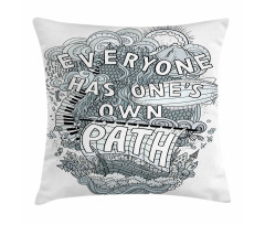 Phrase About Life Pillow Cover