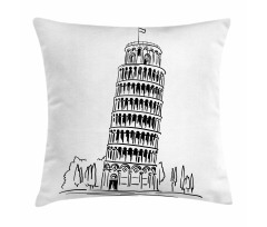 Landmark Piza Tower Europe Pillow Cover