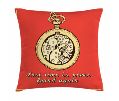 Saying About Time Vintage Pillow Cover