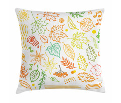 Autumn Sun Simplistic Notes Pillow Cover