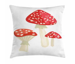 Simple Cartoon Toadstool Pillow Cover