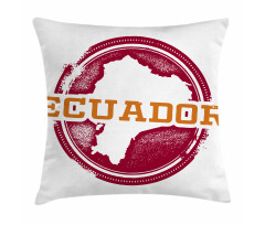 Grungy Travel Stamp Country Pillow Cover