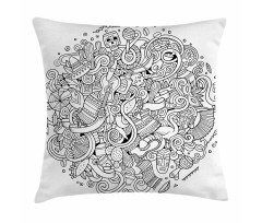 Latin American Culture Art Pillow Cover