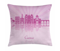 Cuenca City Skyline Travel Pillow Cover