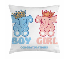 Boy and Girl Twins Pillow Cover