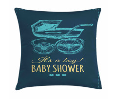 Vintage Boy Stroller Pillow Cover