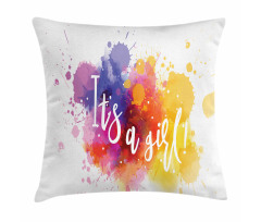 Paint Drops Baby Girl Pillow Cover