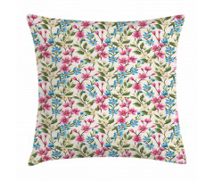 Blooming Flowers Bouquet Pillow Cover