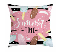 Summer Time Ice Cream Sticks Pillow Cover