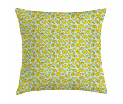 Round Slices of Pineapple Pillow Cover