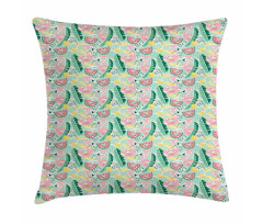 Tropic Flamingo and Cocktail Pillow Cover