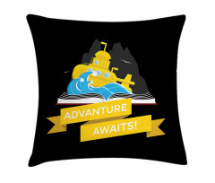 Adventure Awaits Book Pillow Cover