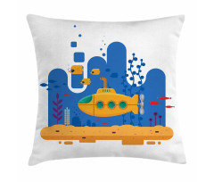 Periscope Fish and Reefs Pillow Cover