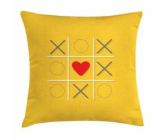 Tic Tac Toe Inspired Love Win Pillow Cover