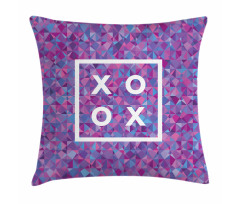 Polygonal Mosaic Romance Frame Pillow Cover