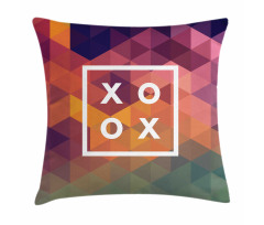 Colorful Geometric Kiss Square Pillow Cover