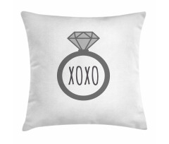 Wedding Ring Proposal Kisses Pillow Cover