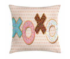 Delicious Donuts Polka Dots Pillow Cover