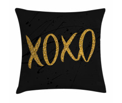 Romance Love Kisses Dark Print Pillow Cover