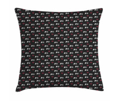 XO Acronym and Striped Hearts Pillow Cover