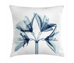 Xray Amaryllis Flowers Deco Pillow Cover