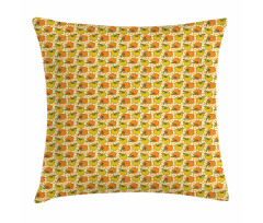 Peppers and Slices Pattern Pillow Cover