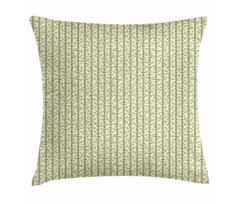 Thorny Branches with Leaf Pillow Cover