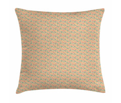 Pastel Colorful Leaves Pillow Cover