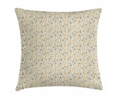 Autumn Pastel Colors Leaf Pillow Cover