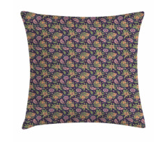 Abstract Pomegranate Floral Pillow Cover