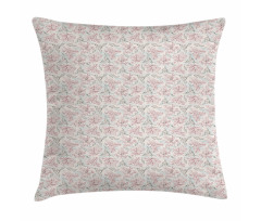 Pastel Design Tulip Flowers Pillow Cover