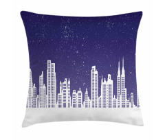 New York Skyline Starry Night Pillow Cover