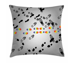 LGBT Lovers Meet in Crowd Pillow Cover