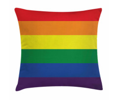 Simplistic Design LGBT Flag Pillow Cover