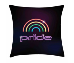 Neon Lamb Look Rainbow Lines Pillow Cover