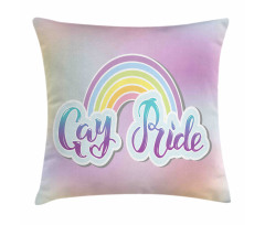 Gay Pride Clouds and Rainbow Pillow Cover