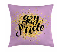 Gay Pride Dots on Lilac Pillow Cover