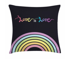 Love is Love Rainbow Lines Pillow Cover