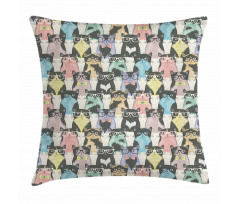 Hipster Playful Glass Pillow Cover