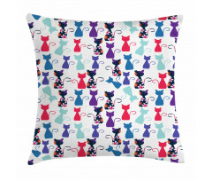 Baby Cats Flowers Colors Pillow Cover