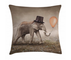Illusionist Elephant Pillow Cover