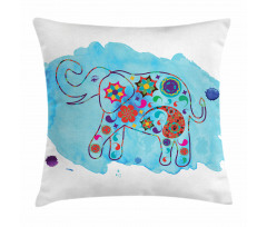 Thailand Elephant Paisley Pillow Cover