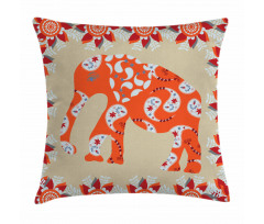 Orange Flower Blossoms Pillow Cover