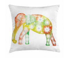 Elephant Daisy Flower Pillow Cover