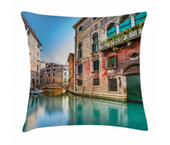 Italy City Water Canal Pillow Cover