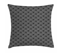 Modernistic Hatched Shapes Pillow Cover